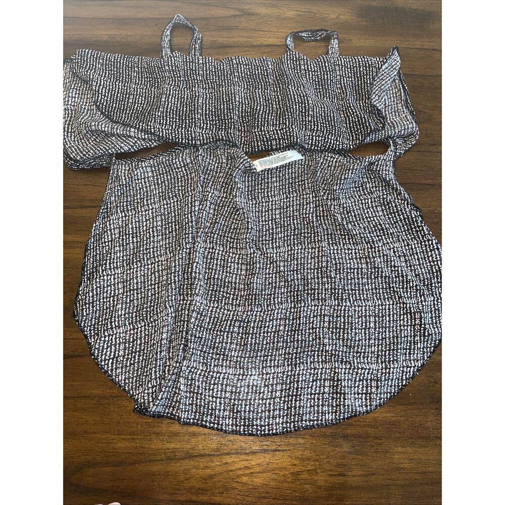 Intimately Free People Medium Black Pink Cami Tank Top w/ Bow Romantic Cottage - Picture 8 of 11